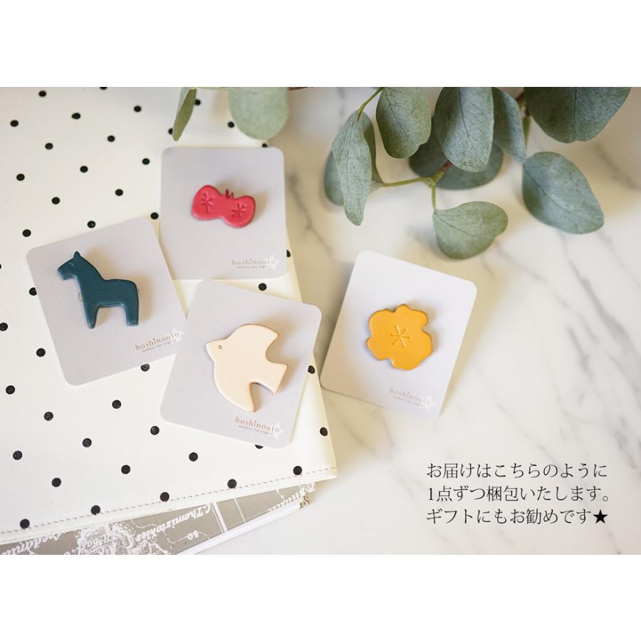 ブローチおしゃれナチュラル 北欧 本革 日本製 hoshinootoブランド |  | 12