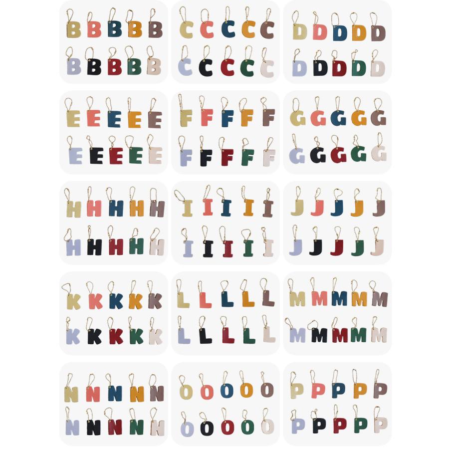 【A〜M】 バッグチャーム 革 アルファベット かわいい イニシャルチャーム 名入れ可 刻印 hoshinootoブランド |  | 13