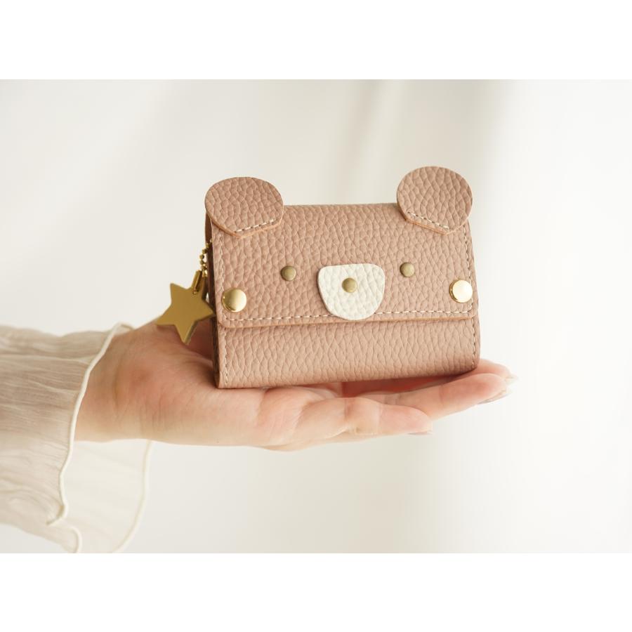 ミニ財布 レディース 革 財布 くま hoshinootoブランド 本革二つ折り財布 かわいい コインケース 本革 財布 レディース 二つ折り 小銭入れ レディース 可愛い |  | 10