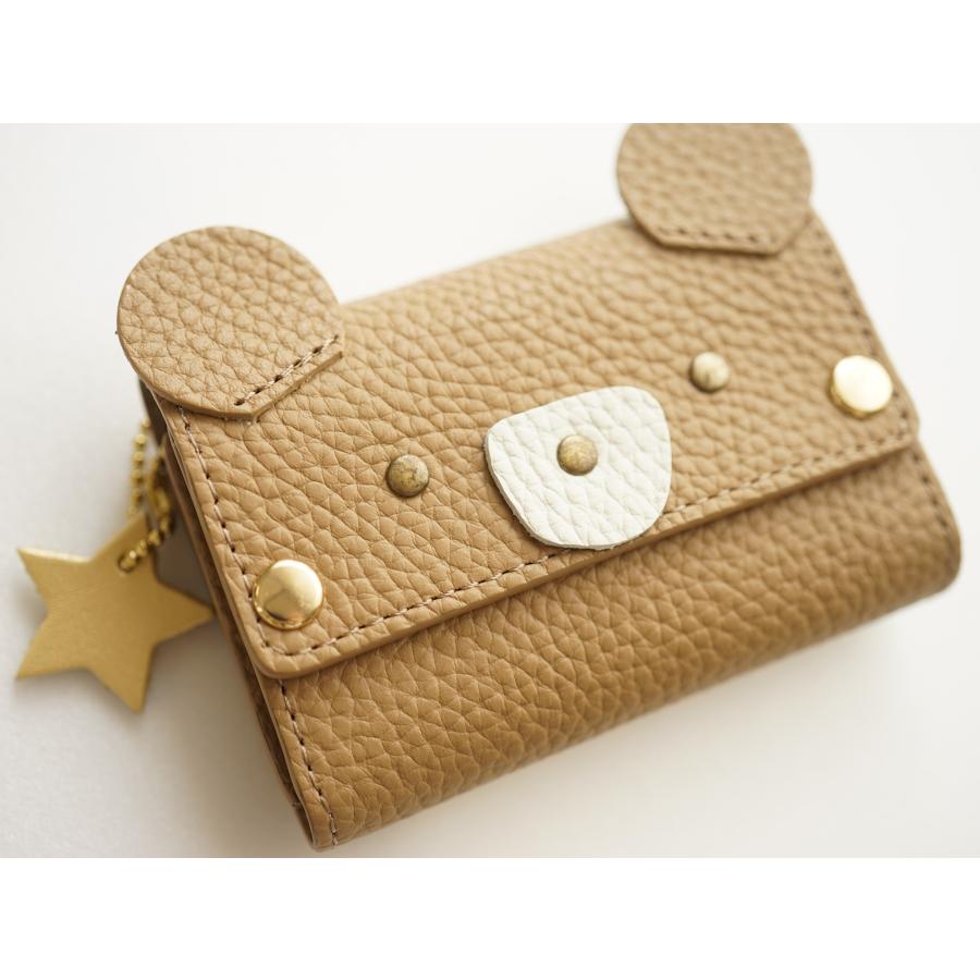 ミニ財布 レディース 革 財布 くま hoshinootoブランド 本革二つ折り財布 かわいい コインケース 本革 財布 レディース 二つ折り 小銭入れ レディース 可愛い |  | 02