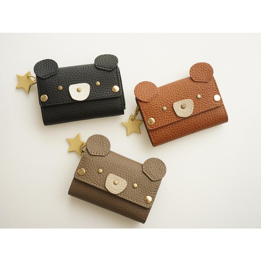 ミニ財布 レディース 革 財布 くま hoshinootoブランド 本革二つ折り財布 かわいい コインケース 本革 財布 レディース 二つ折り 小銭入れ レディース 可愛い |  | 04