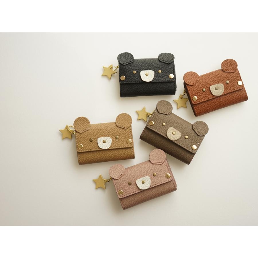 ミニ財布 レディース 革 財布 くま hoshinootoブランド 本革二つ折り財布 かわいい コインケース 本革 財布 レディース 二つ折り 小銭入れ レディース 可愛い |  | 06