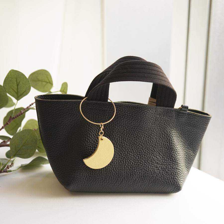 バッグチャーム 革 月 かわいい ネームタグ 名入れ お名前刻印 hoshinootoブランド |  | 03