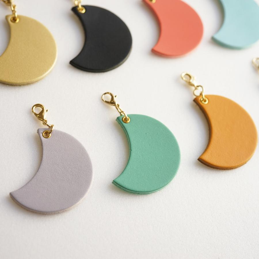 バッグチャーム 革 月 かわいい ネームタグ 名入れ お名前刻印 hoshinootoブランド |  | 04