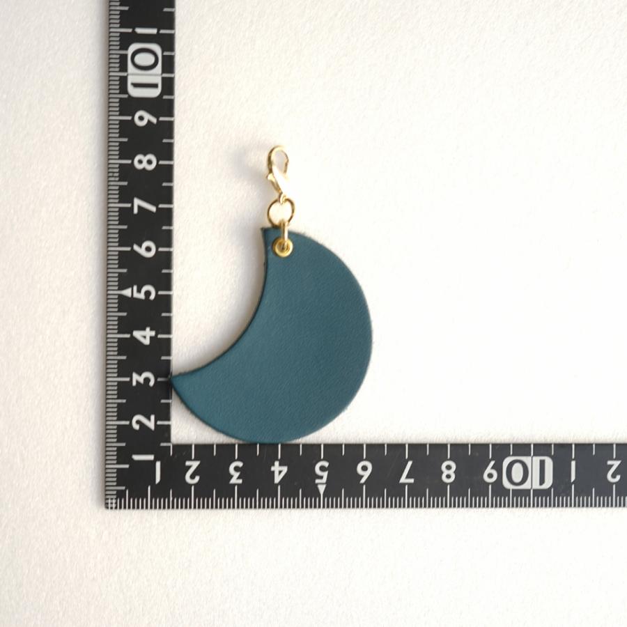 バッグチャーム 革 月 かわいい ネームタグ 名入れ お名前刻印 hoshinootoブランド |  | 09