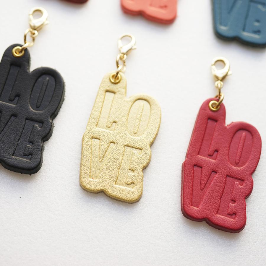 バッグチャーム 革 LOVE かわいい ネームタグ  おしゃれ hoshinootoブランド |  | 06