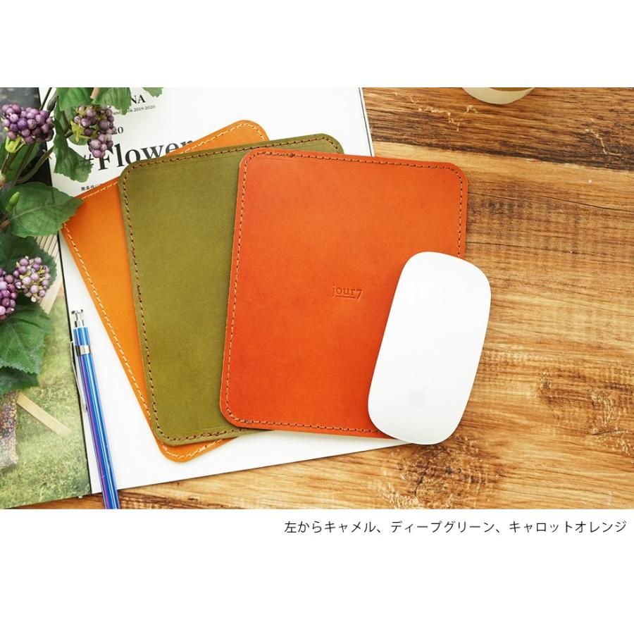 マウスパッド おしゃれ 名入れ 革 栃木レザー jour7 : カミカゼ