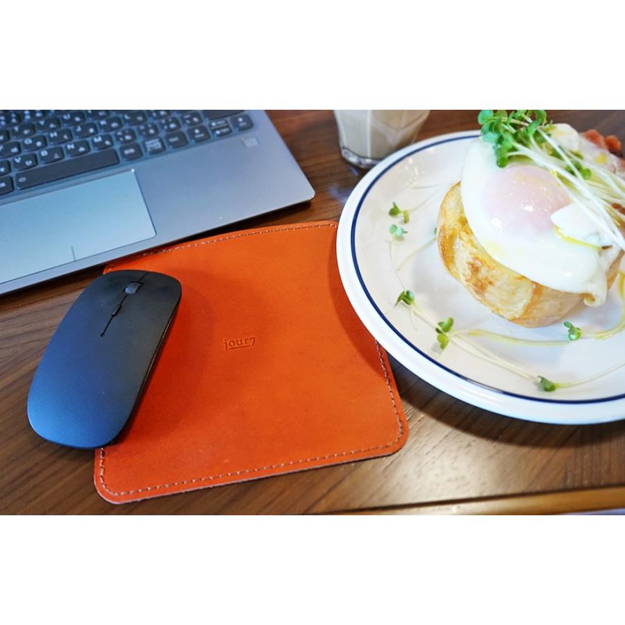 マウスパッド おしゃれ 名入れ 革 栃木レザー jour7 : カミカゼ