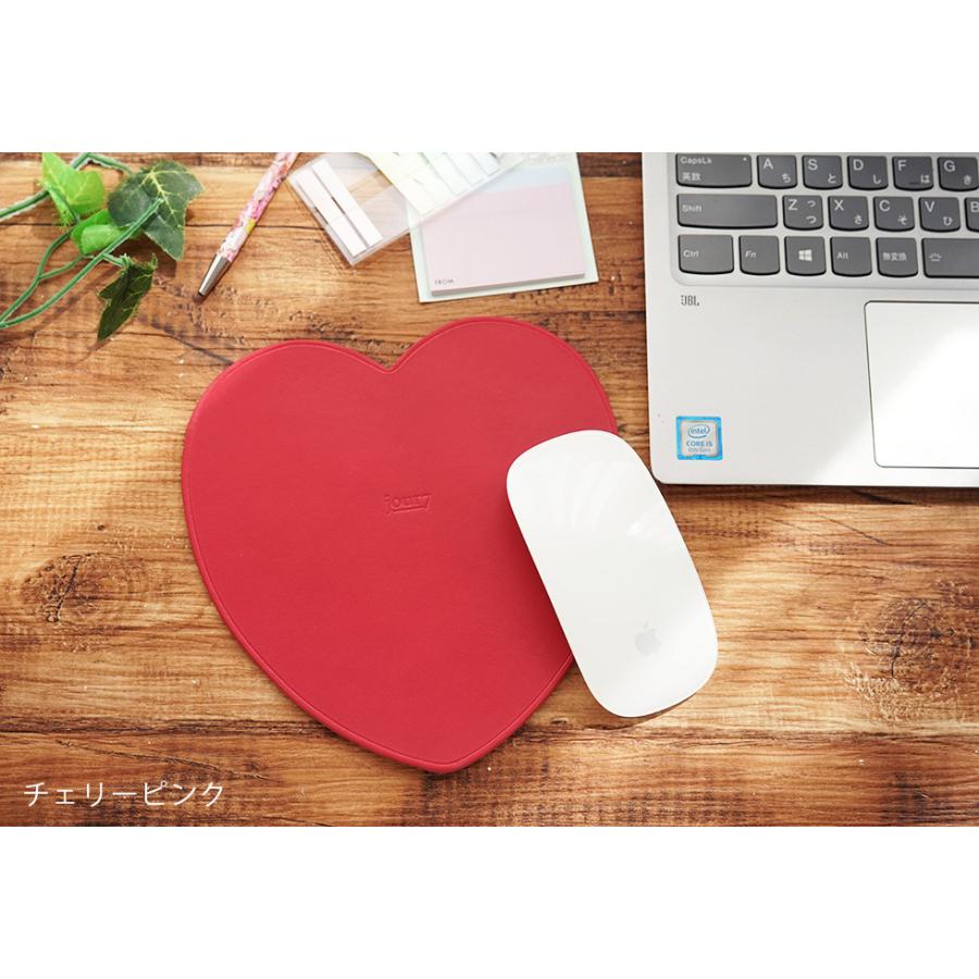 マウスパッド おしゃれ 革 名入れ可 jour7ブランド 日本製 ハート |  | 03