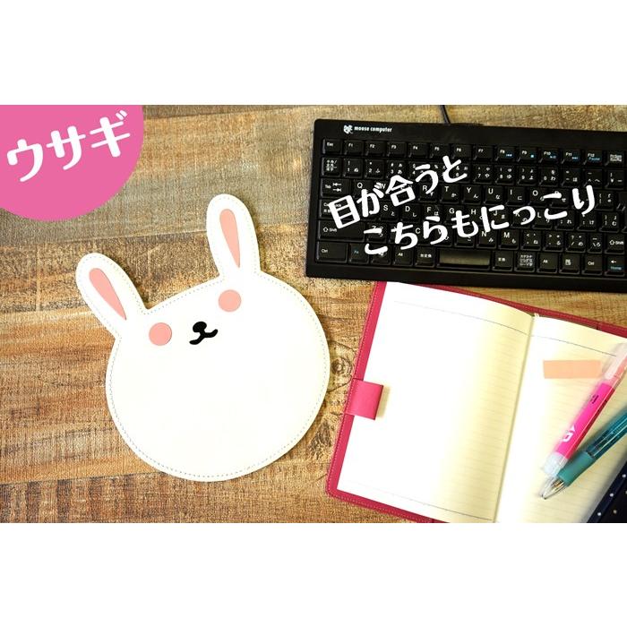 マウスパッド アニマル ねこ・うさぎ・パンダ・くま 日本製  本革 FOOTANブランド |  | 03