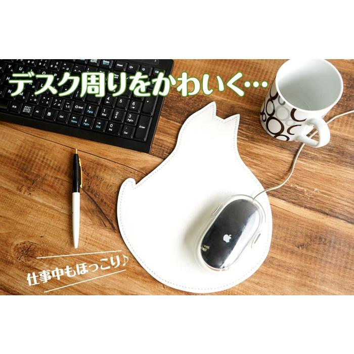 マウスパッド 本革 ねこ シルエット 日本製 FOOTANブランド |  | 01