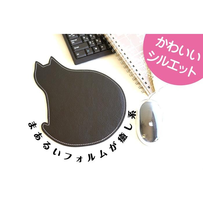 マウスパッド 本革 ねこ シルエット 日本製 FOOTANブランド |  | 02