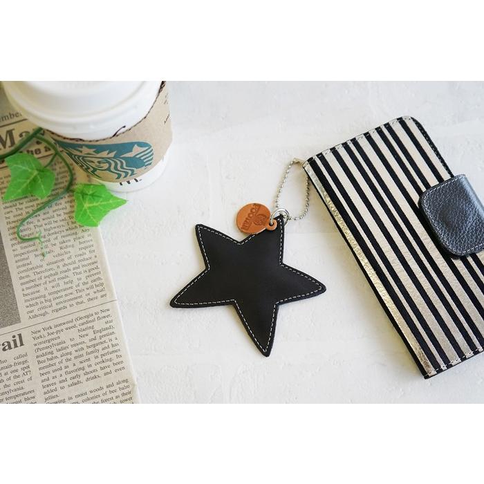 本革 星 チャーム （キーホルダー） 日本製 FOOTANブランド |  | 05