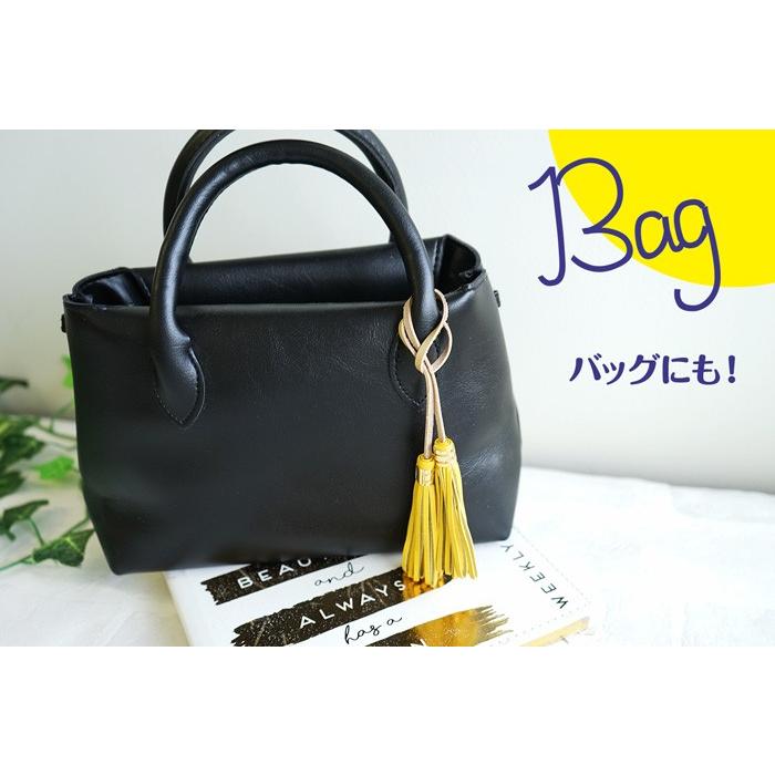 本革 タッセル・フリンジ  ゴールド チャーム 日本製  FOOTANブランド  牛革/レザー |  | 03