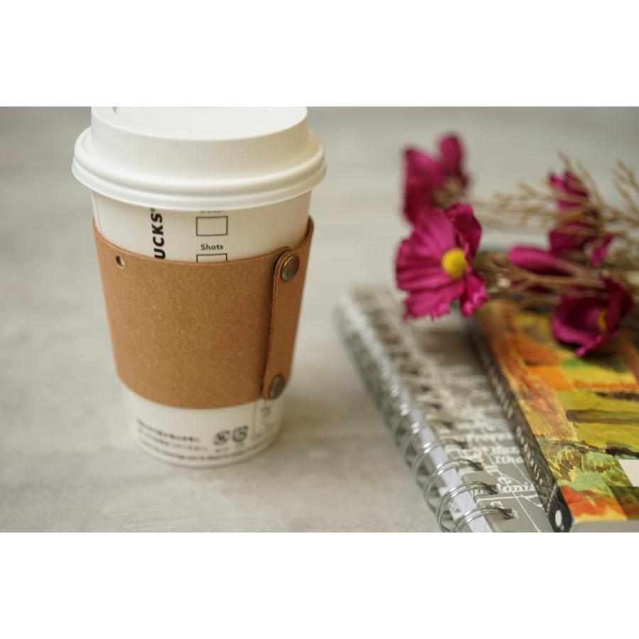 カップホルダー おしゃれ レザー トールサイズ コンビニ コーヒー スリーブ NaturalBasicブランド |  | 04