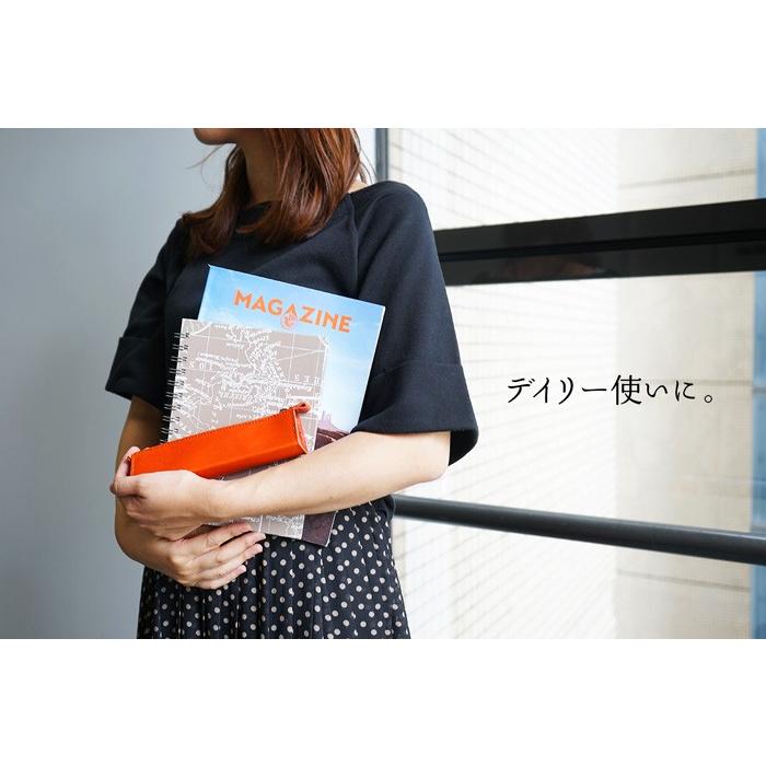 ペンケース 筆箱 革 栃木レザー 送料無料 名入れ可 刻印 : カミカゼ