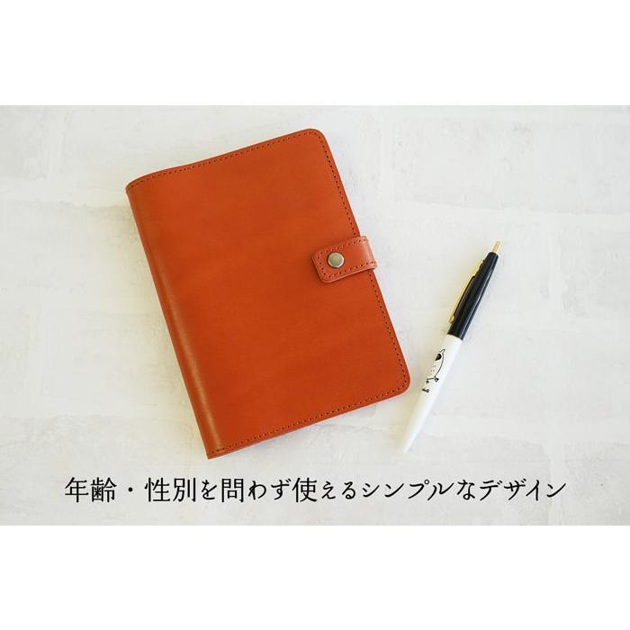 手帳カバー 革 A6 栃木レザー 名入れ 刻印 |  | 07