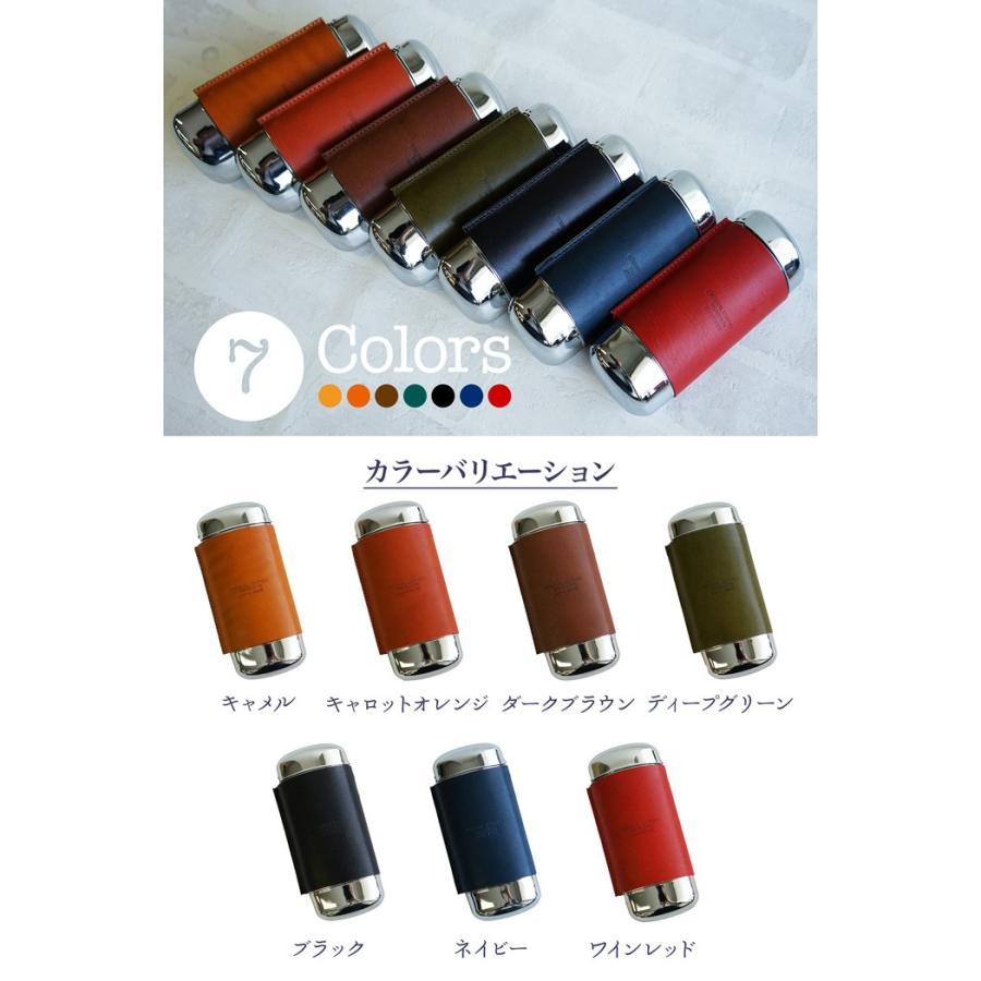 メガネケース 本革 筒型 メタル 送料無料 栃木レザー : カミカゼ