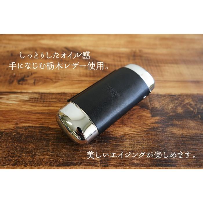 メガネケース 本革 筒型 メタル 送料無料 栃木レザー |  | 02