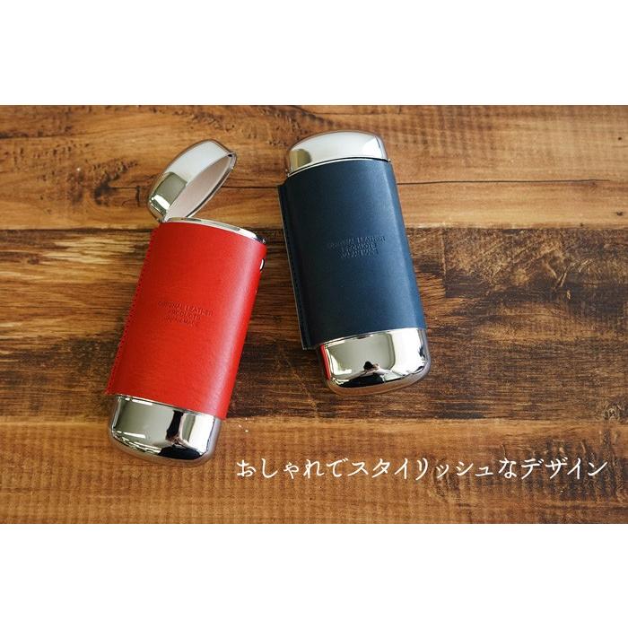 メガネケース 本革 筒型 メタル 送料無料 栃木レザー |  | 04