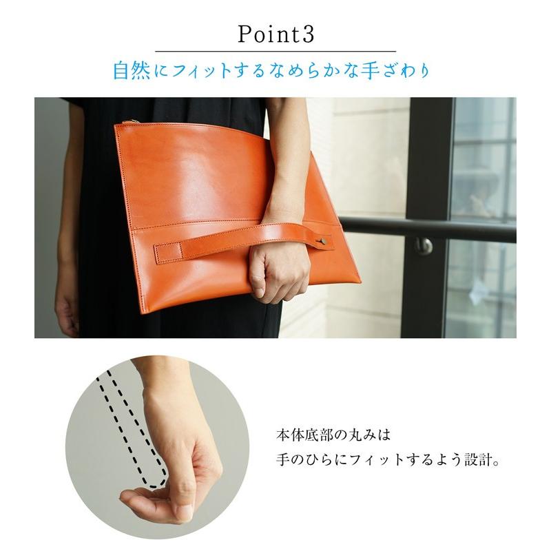 クラッチバッグ 本革 A4収納 栃木レザー 送料無料 |  | 10