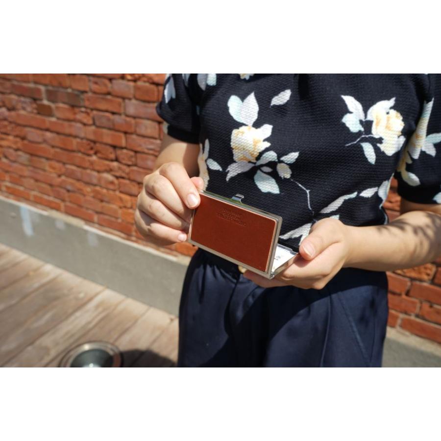 名刺ケース メタル 栃木レザー 送料無料 |  | 08