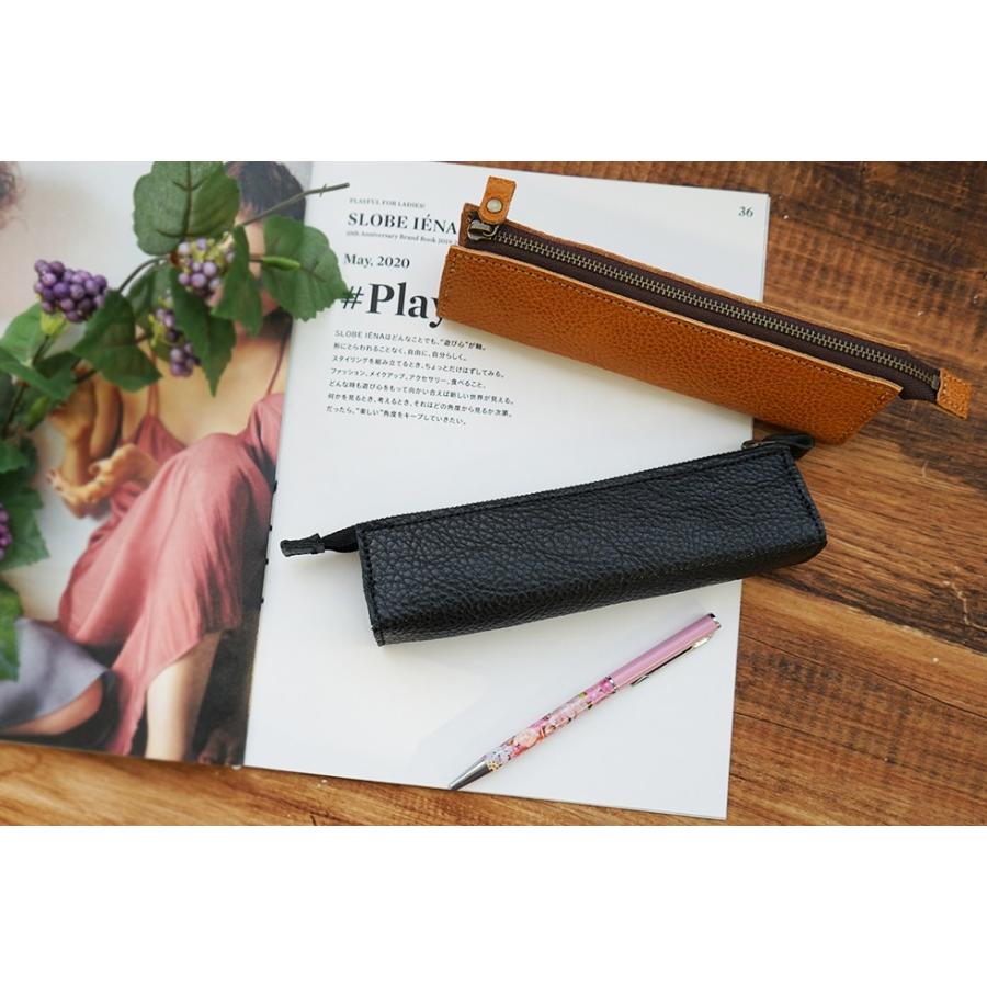 ペンケース 筆箱 革 ファスナー 名入れ |  | 01