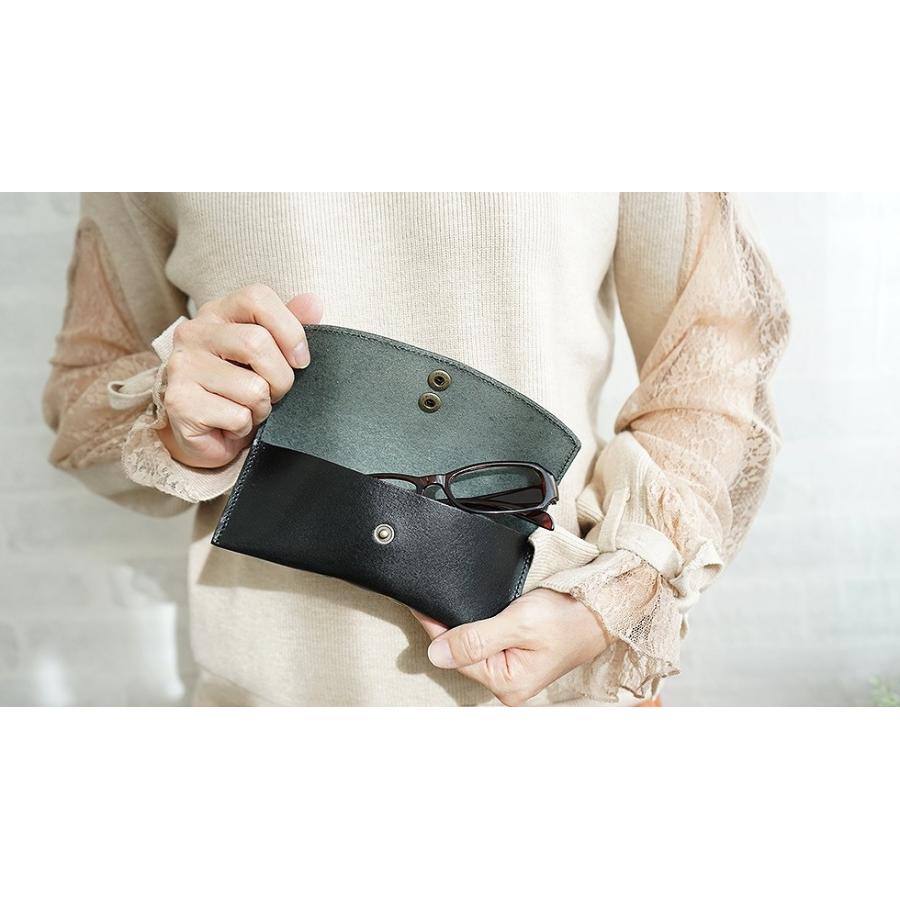 本革メガネケース ダブルボタン 栃木レザー |  | 13