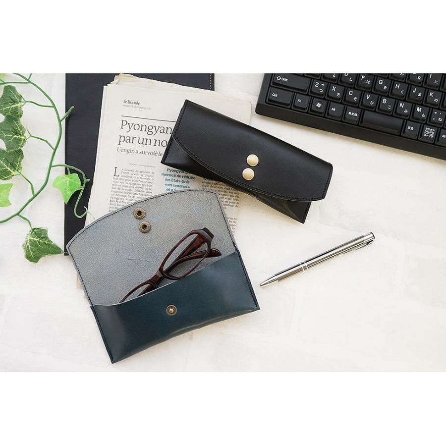 本革メガネケース ダブルボタン 栃木レザー |  | 05