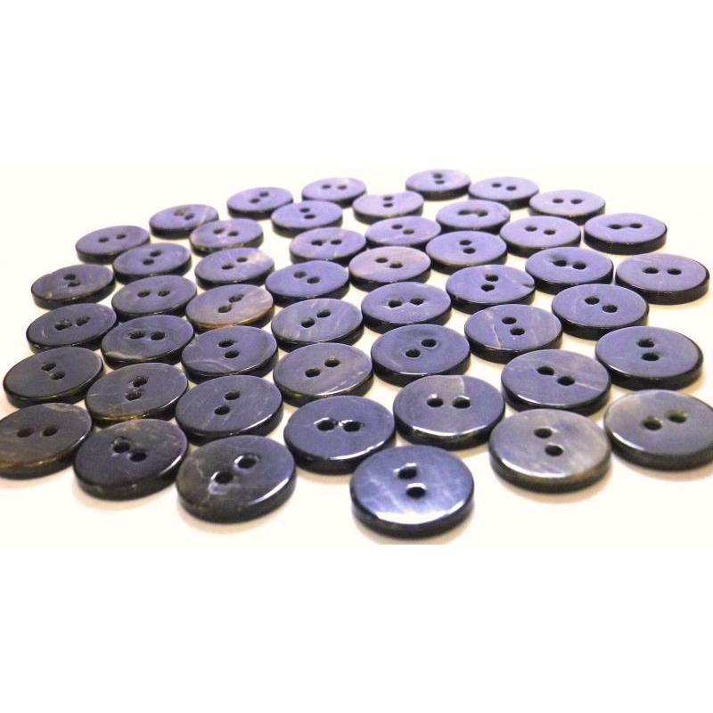 貝ボタン 黒蝶貝 18mm 20個セット 真っ黒な裏使い用貝ボタン 2穴 最高 