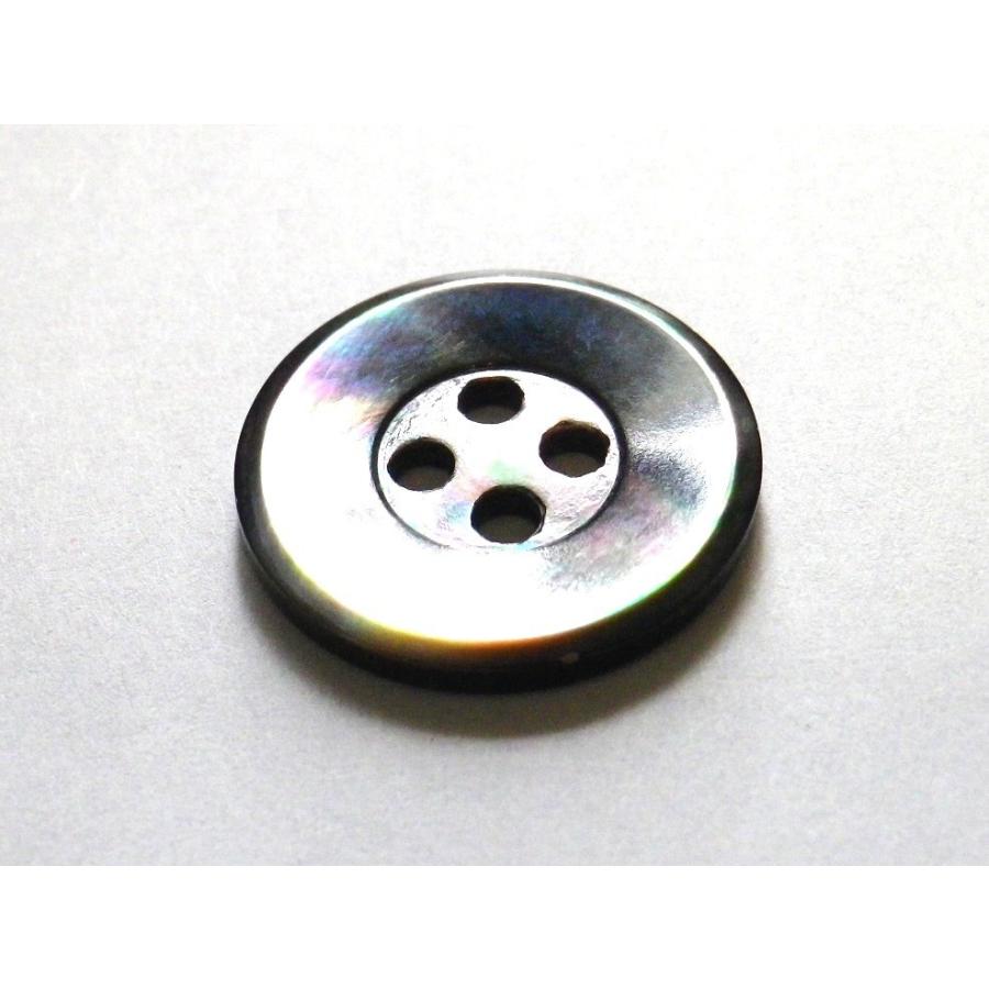 貝ボタン 黒蝶貝ボタン 10mm SH-118 シャツに最適な貝ボタン｜natural-buttons｜02