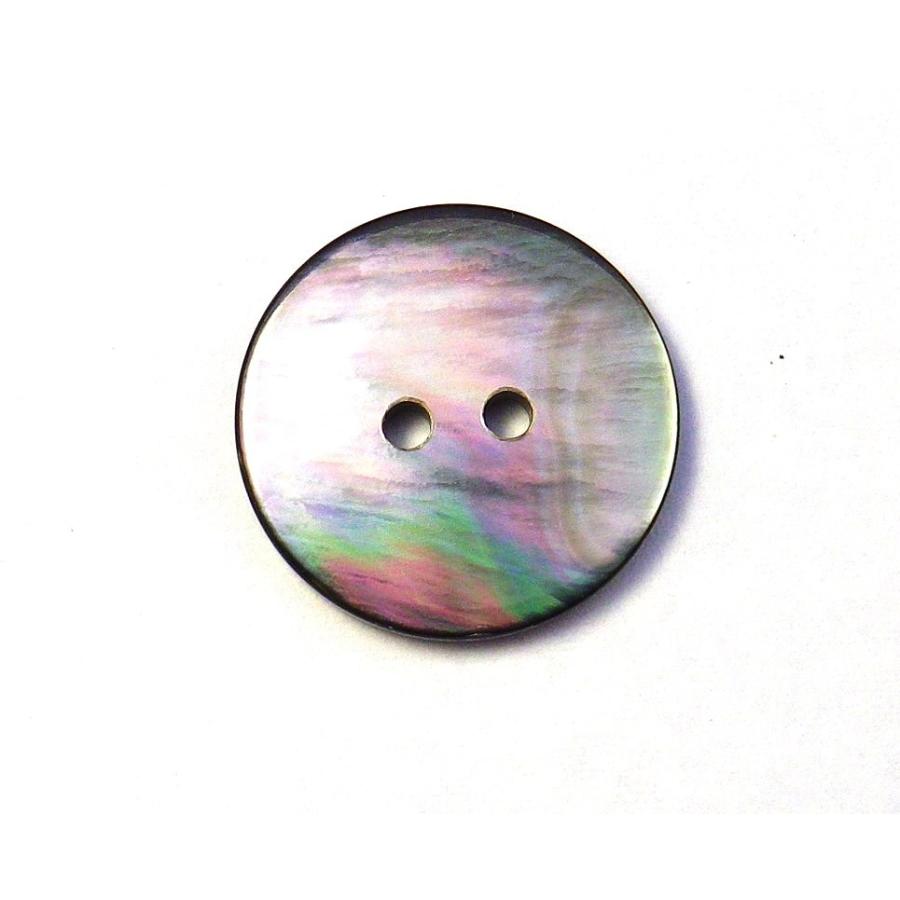 貝ボタン 黒蝶貝ボタン 11.5mm 真っ平ら型 2穴 最高品質の黒蝶貝使用｜natural-buttons