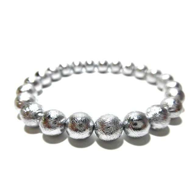 ギベオン　ブレスレット　約8㍉玉　　シルバー　23粒　ケース付き ギベオン ブレスレット 約8㍉玉 シルバー 23粒 ケース付き