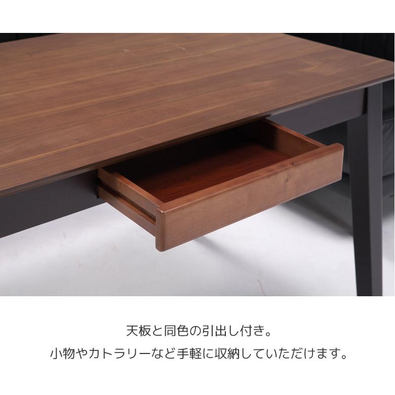ダイニングテーブルセット リビングダイニング 幅120 長椅子 3点セット コーナーソファ ウォールナット 突板 ラバーウッド PVC ダイニング_7
