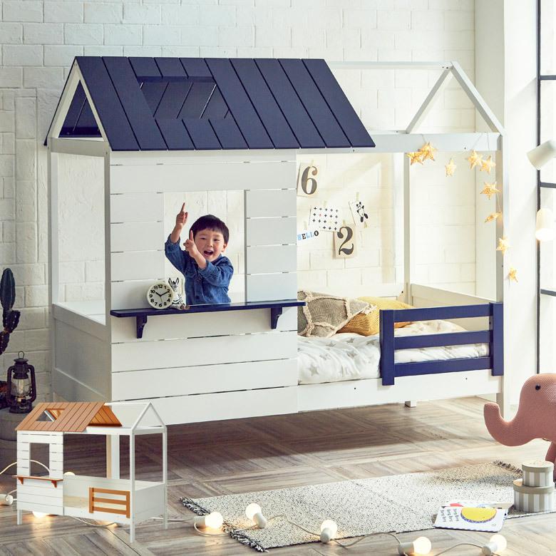 ベッドフレーム シングルベッド 屋根付き キッズベッド おしゃれ 子供