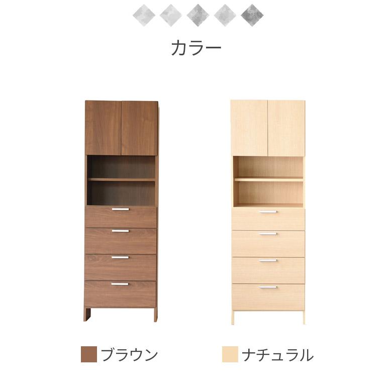 ランドリーラック ランドリーチェスト 完成品 ランドリー収納 おしゃれ 日本製 幅60cm 引出し 開き扉 浴室収納 収納家具の画像