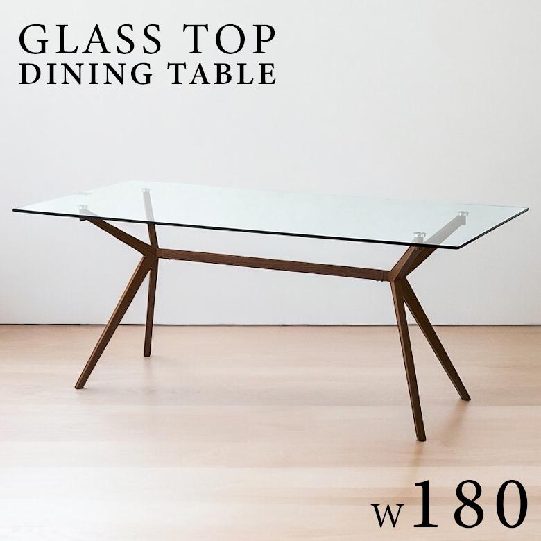 6人掛け ダイニング ダイニングテーブル 最大62％オフ！ ガラス 6人 幅180cm おしゃれ テ 長方形 ファッションの ガラステーブル 強化ガラス