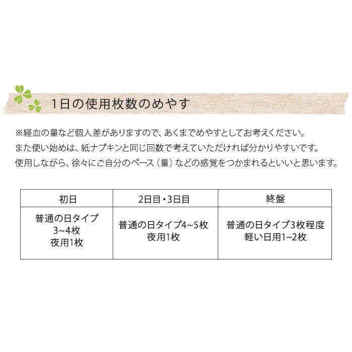 kucca クッカ オーガニック 布ナプキン カモメのダンス ダイヤ型 普通の日用｜natural-living｜07