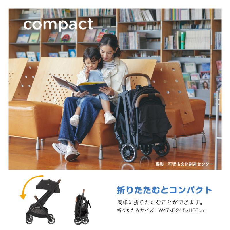 カトージ Joie ベビーカー パクト プロ オーク レインカバー付き KATOJI ジョイー パクトプロ 折りたたみ 軽量 A型 新生児 メーカー1年保証 送料無料の画像
