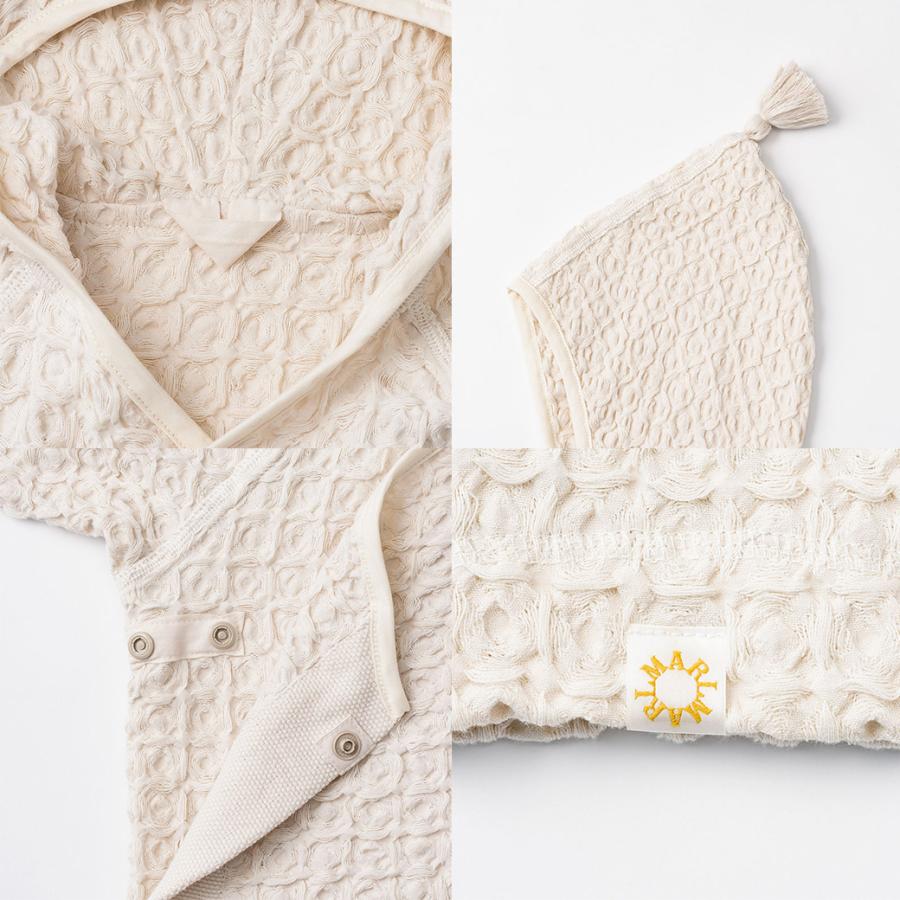マールマール フーデッド バスローブ MARLMARL hooded bathrobe 80 90 100cm バスタオル お風呂 プール 1歳 フード付きの画像