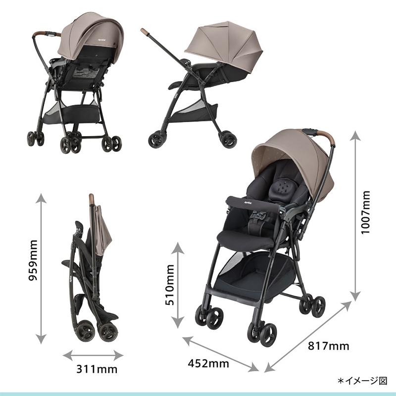 【値下げ+おまけ付】Aprica軽量両対面ベビーカー カルーンエアー　グレーA型 アップリカ カルーンエアー メッシュ AC a型ベビーカー Aprica
