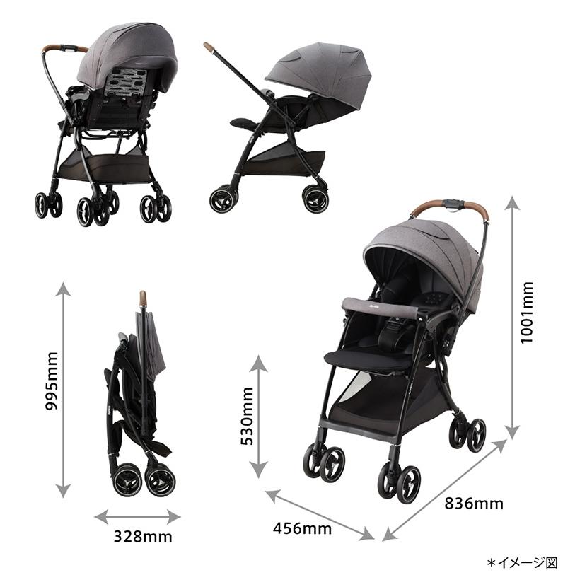 アップリカ ベビーカー a型 ラクーナ クッション AF ネイビー NV