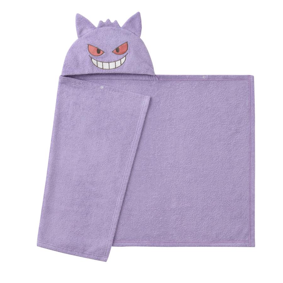 モンポケ ゲンガーフード付きバスタオル タオル やわらかい お風呂