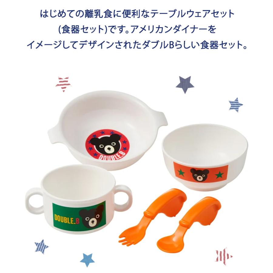 ミキハウス ダブルB mikihouse DOUBLE_B テーブルウェアセット ミキハウス ダブルB mikihouse DOUBLE_B テーブルウェアセット