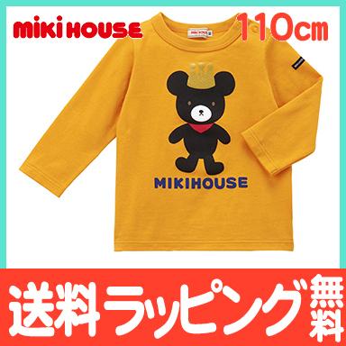 ミキハウス mikihouse キングくん 長袖Tシャツ マスタード 110cm