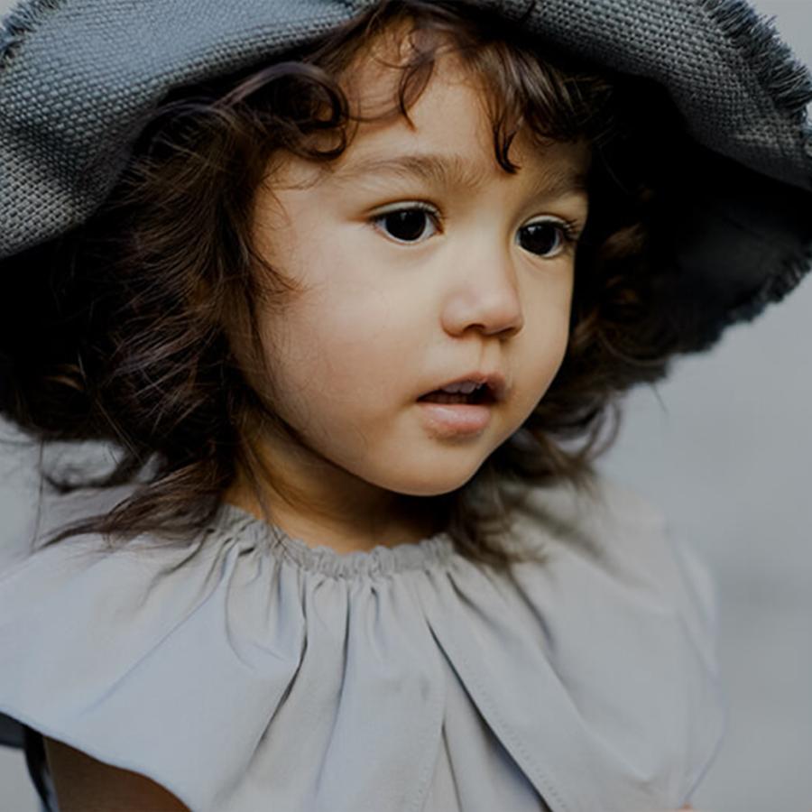 MARLMARLフリル襟ロンパース グレー 80cm MARLMARL ニット ロンパース | マールマール knit frill rompers