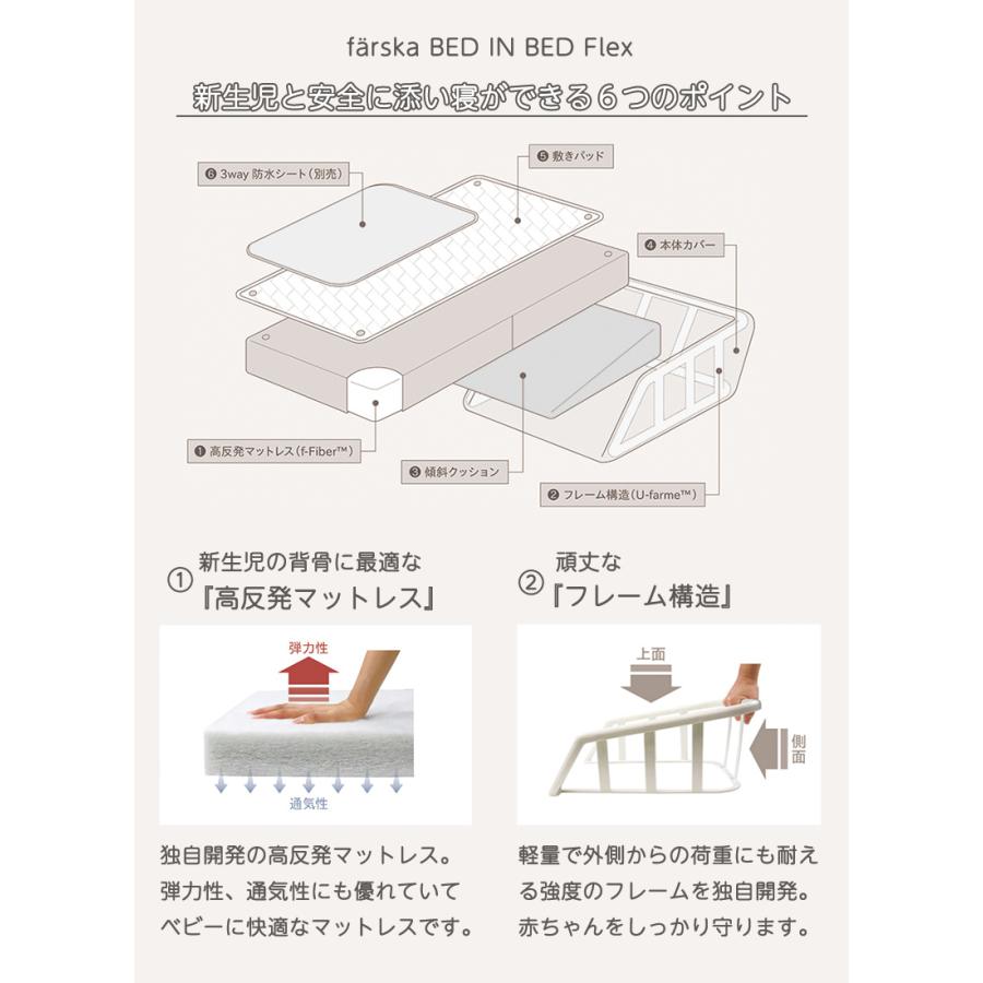 ファルスカ farska ベッドインベッド フレックス ベージュ 添い寝 お昼寝布団 ベビー布団 子供用椅子_15