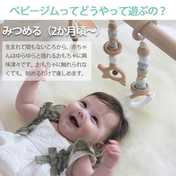 HOPPL ホップル ベビージムセット グレー + ハンギングトイ グリーン