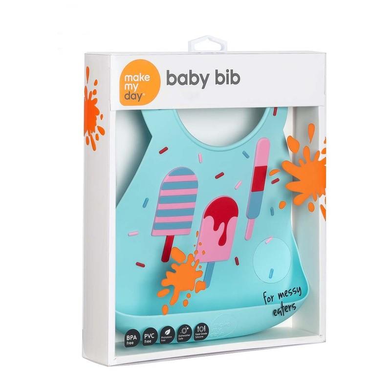 メイクマイデイ Make My Day シリコンビブ アイスキャンディ 6ヶ月 3歳 お食事エプロン スタイ よだれかけ ポケット付き ナチュラルリビング ママ ベビー 通販 Paypayモール
