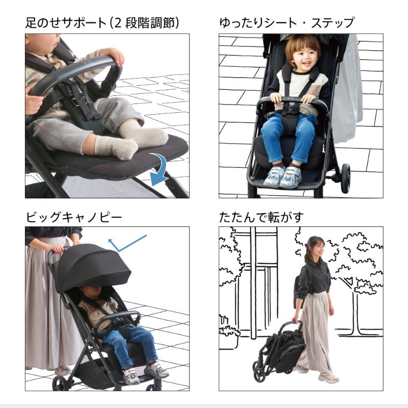 アップリカ（Aprica） ヴィット ベビーカー Aprica Viit ブラック 